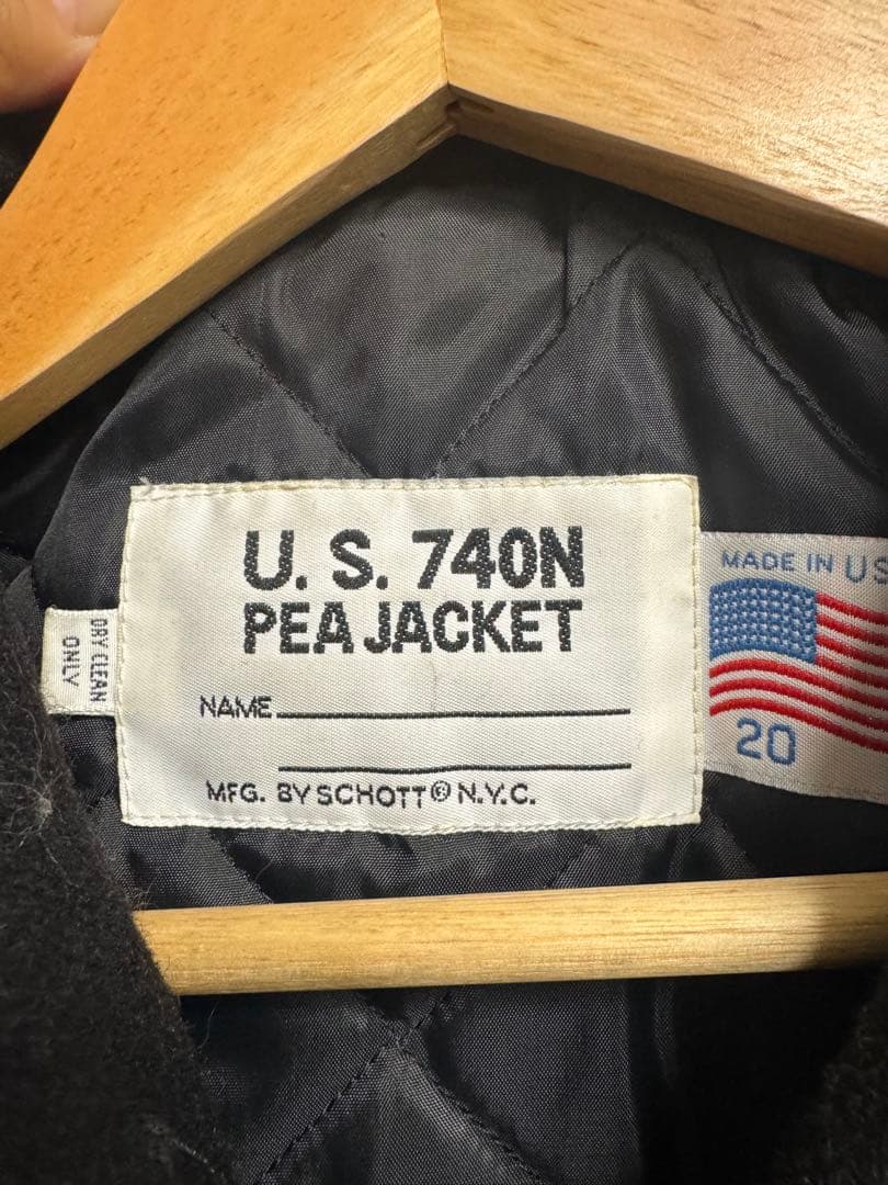 Schott NYC U.S. 740N Pea Jacket サイズ20