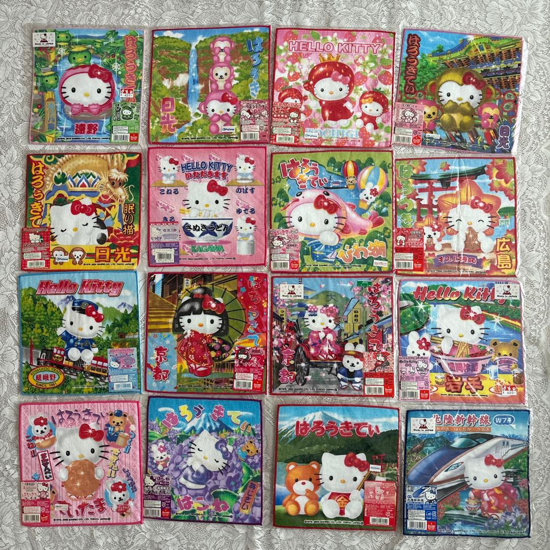 【匿名配送】ご当地キティタオルハンカチ82枚