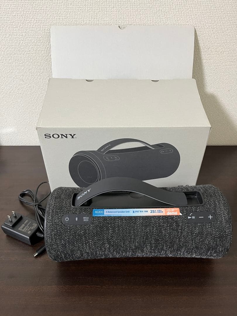 ワイヤレススピーカー　SONY SRS-XG300　ブラック　充電器ケーブル