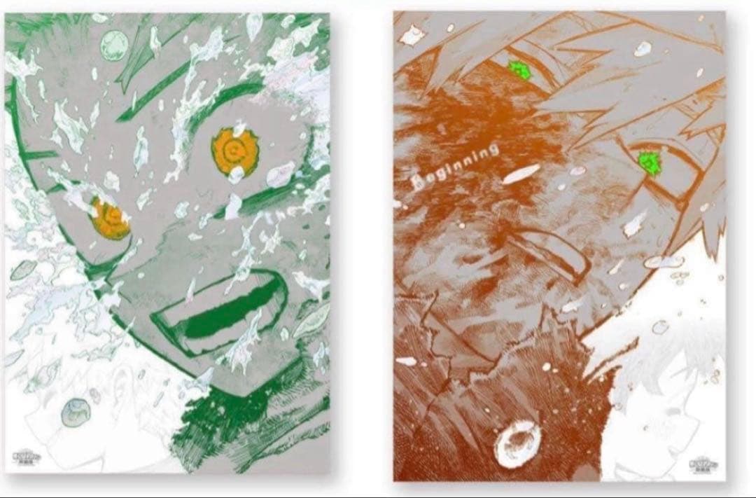 ヒロアカ 原画展 A2アートポスター2枚セット 【The Beginning】