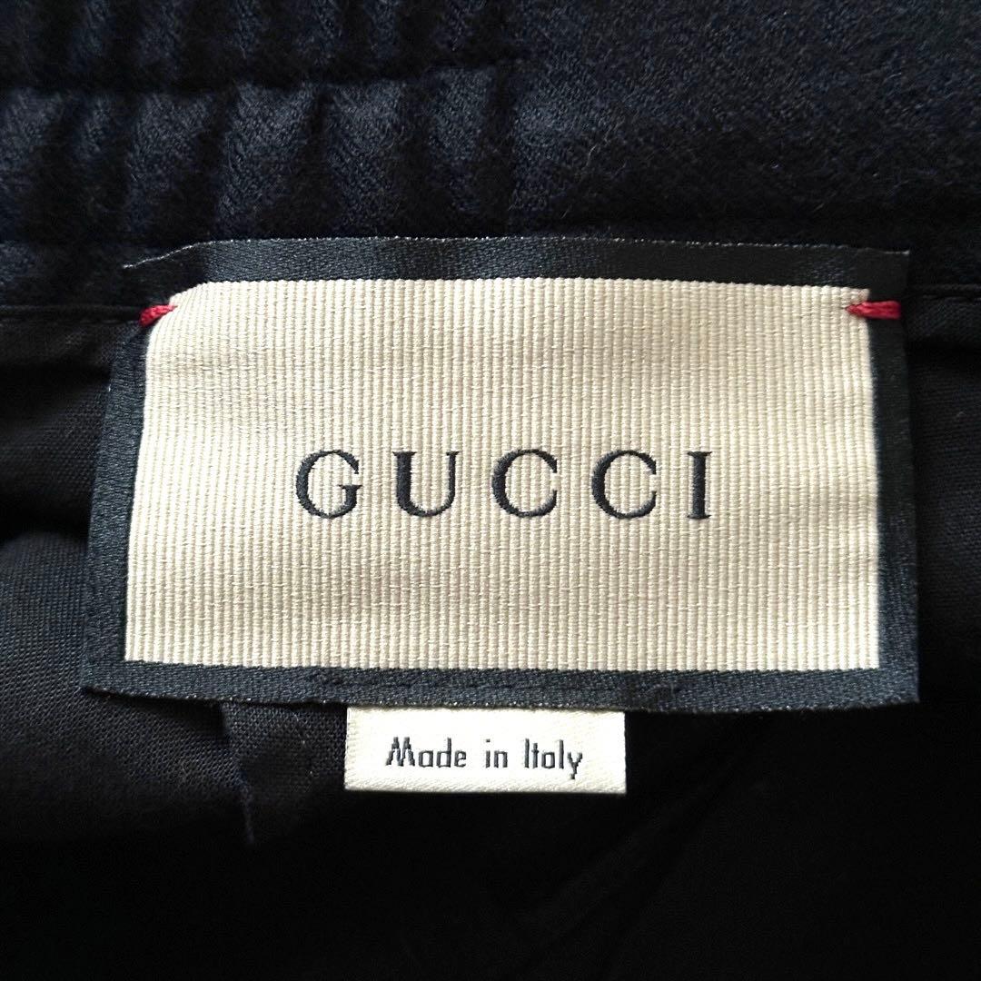 GUCCI 現行タグ サイドライン ウールスラックス サイズM イージーパンツ