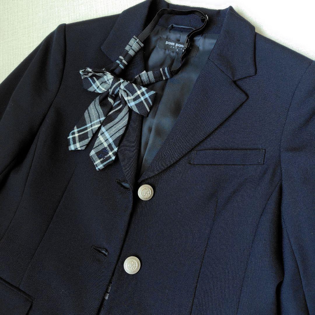 ポンポネット ジュニア 卒服 セレモニー ブレザー スカートセット 160