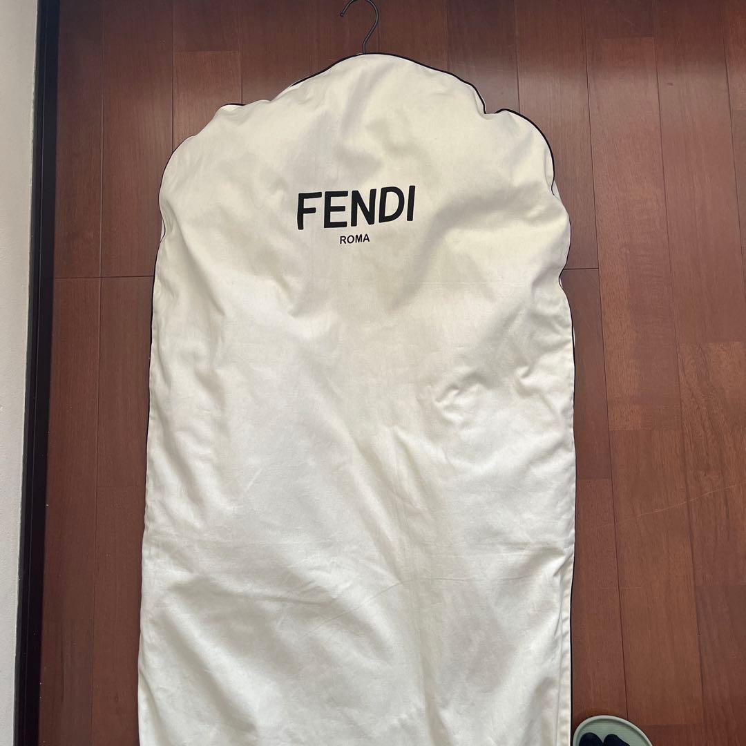 【極美品】FENDI フェンディ フォックスファー/レザーフリンジ ポンチョ