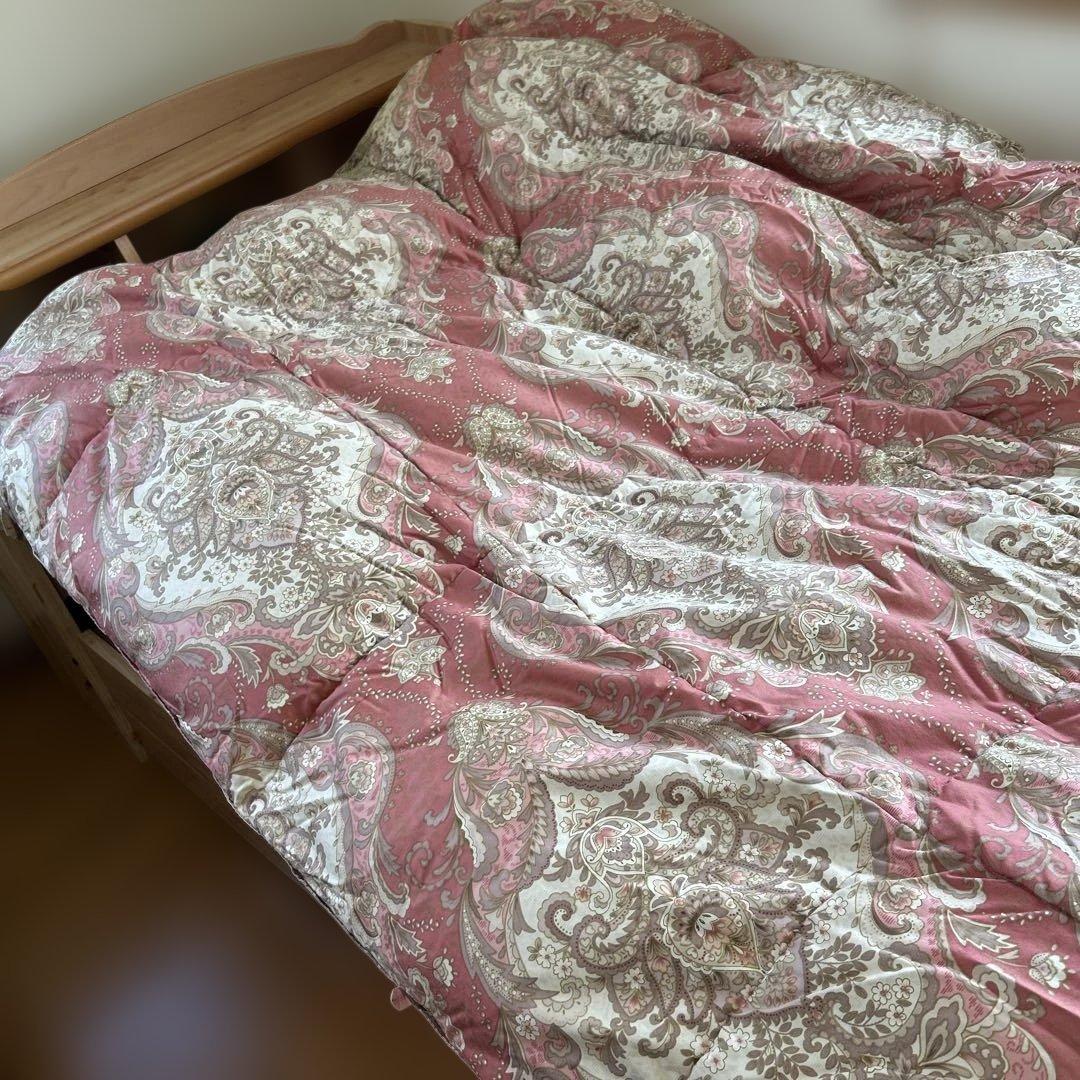 7.美品！ホワイトダウン羽毛布団　Ｄ95％ 詰め物1.5kgあったかい　シングル