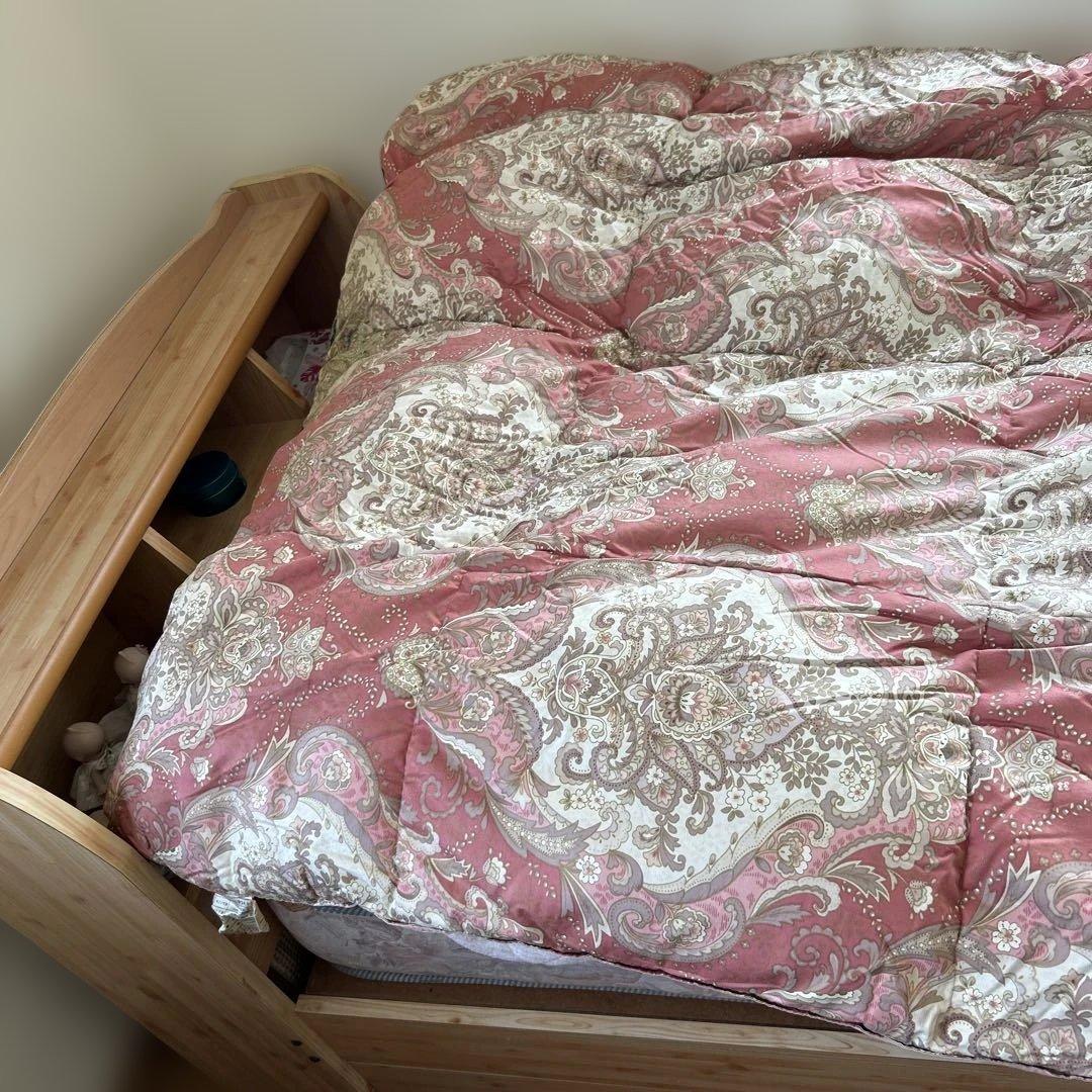 7.美品！ホワイトダウン羽毛布団　Ｄ95％ 詰め物1.5kgあったかい　シングル