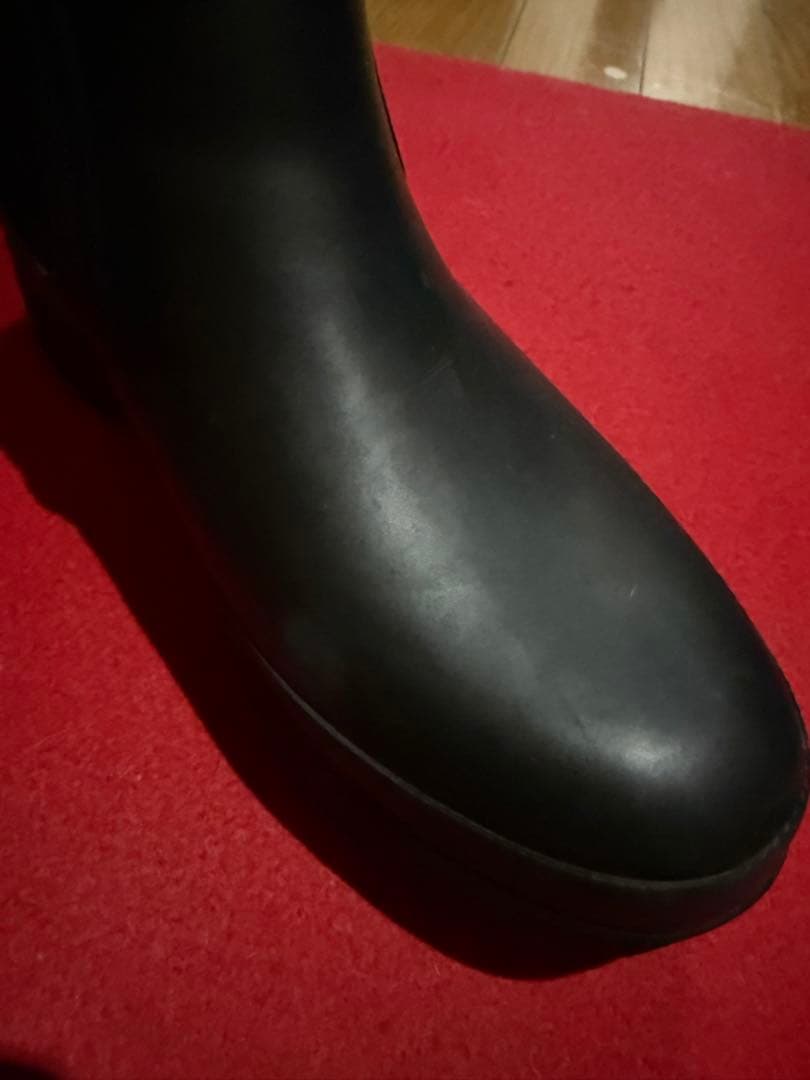 Barbour ブラック サイドゴアレインブーツ