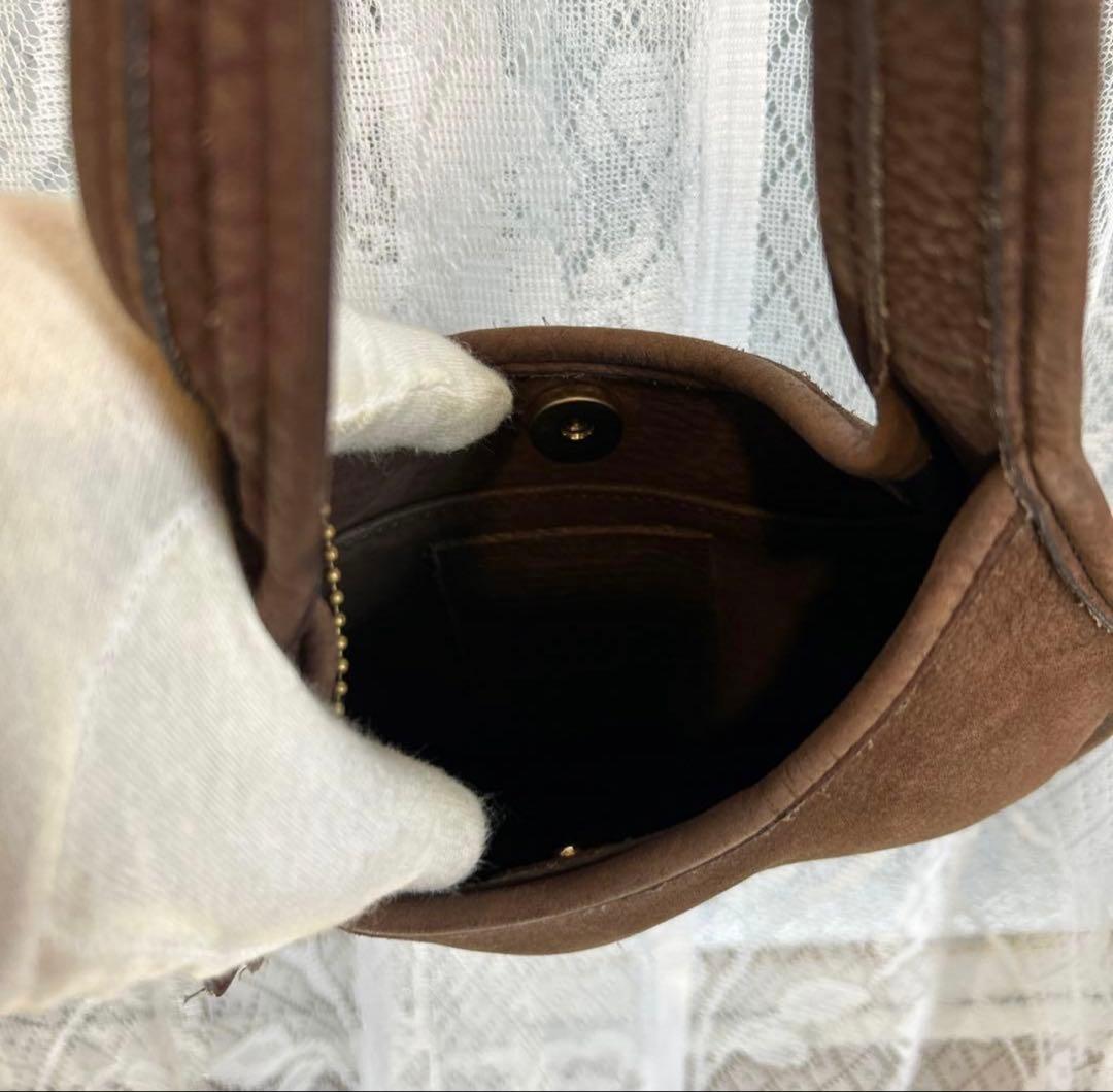 COACH ハンドバッグ スウェード ブラウン Oldcoach vintage