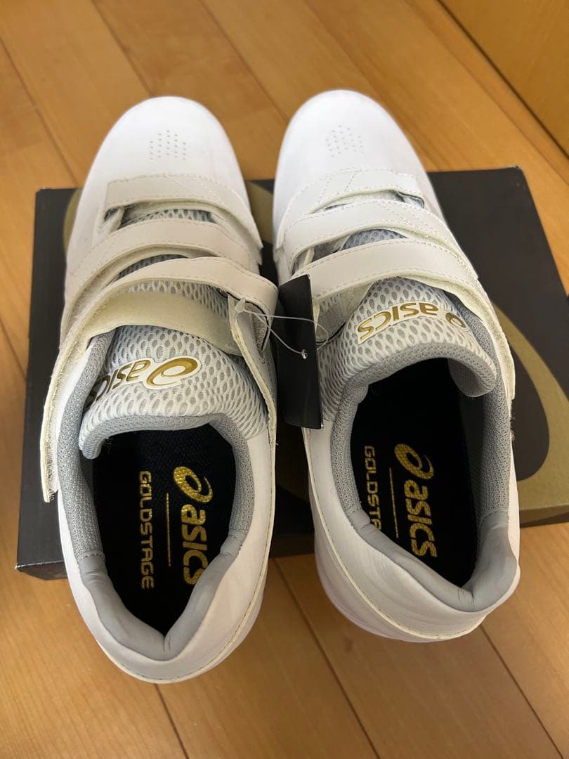 アシックス　ゴールドステージ　野球 スパイク 金具 白 ベルト27.0cm 新品