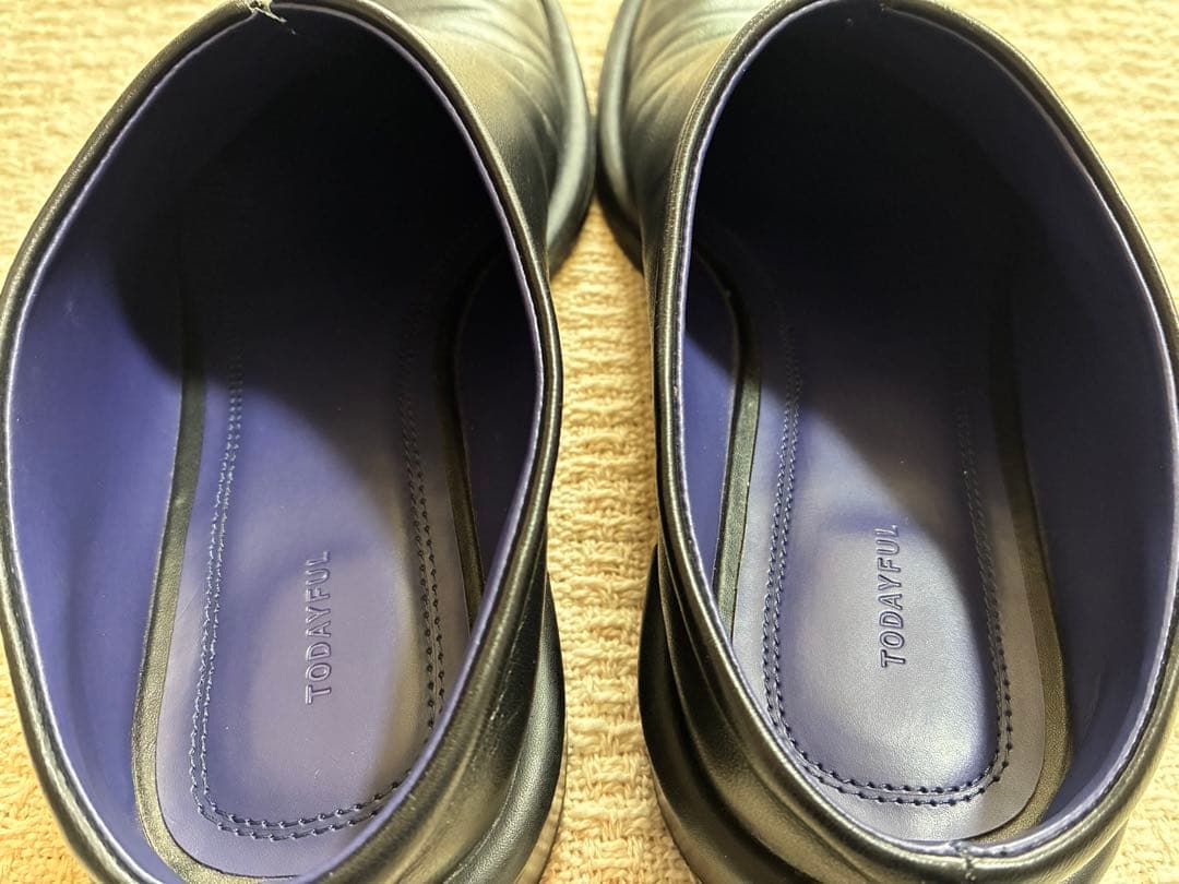 靴 TODAYFUL slide leather shoes 38