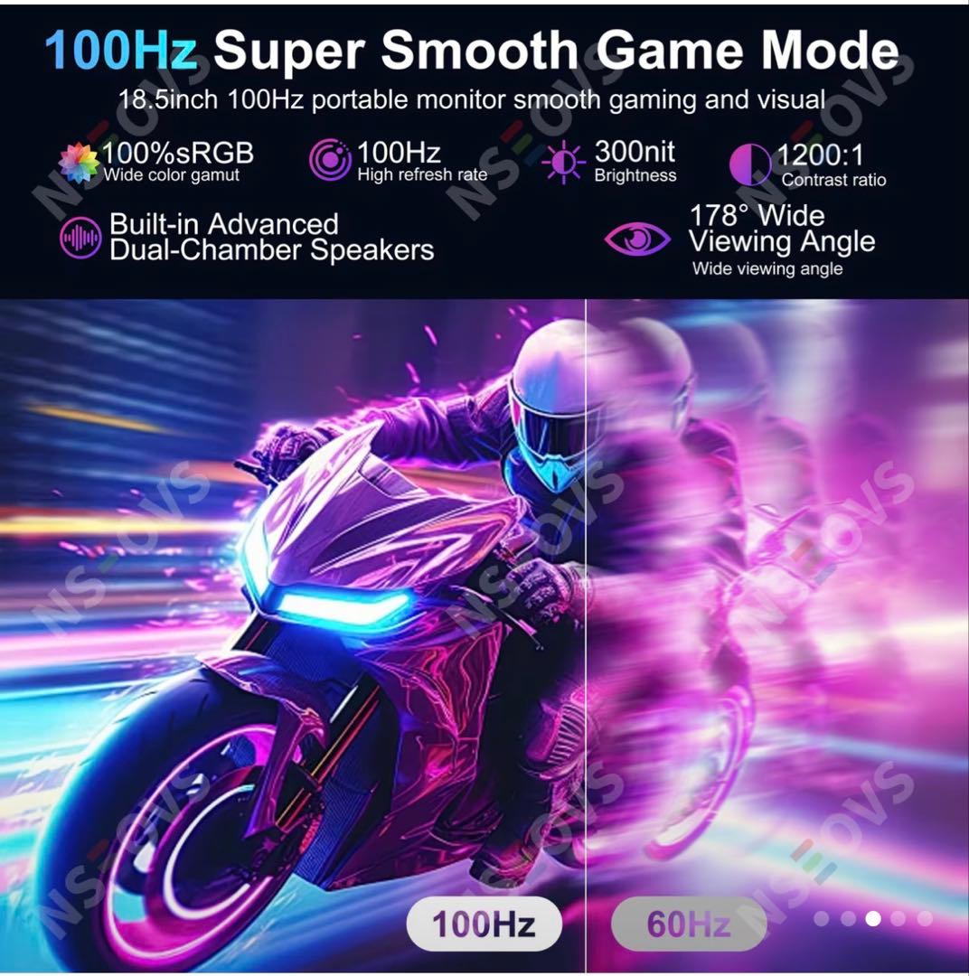 新品未使用NSEOVS 18.5インチ ポータブルモニターFHDモバイルモニター