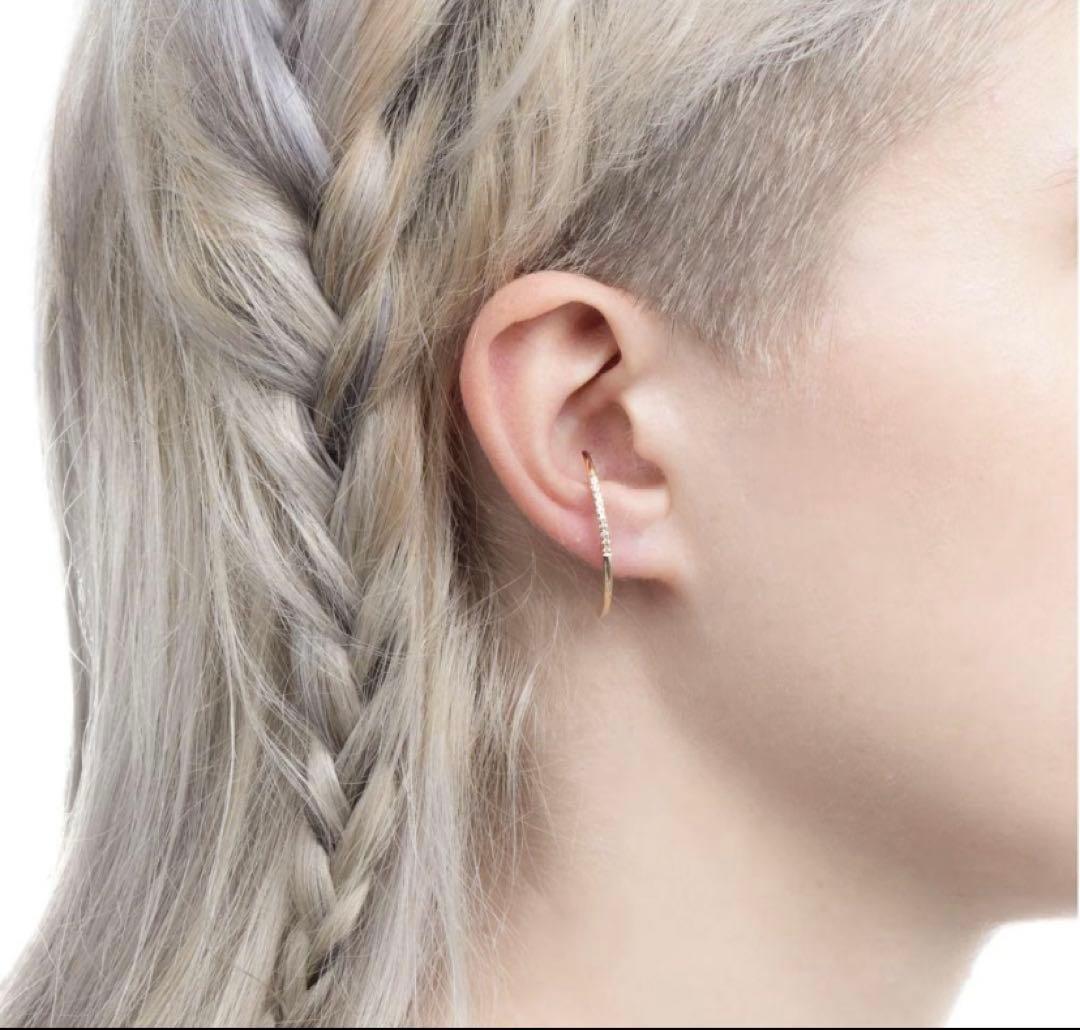 ヒロタカ BOW ダイヤモンド ピアス 片耳用