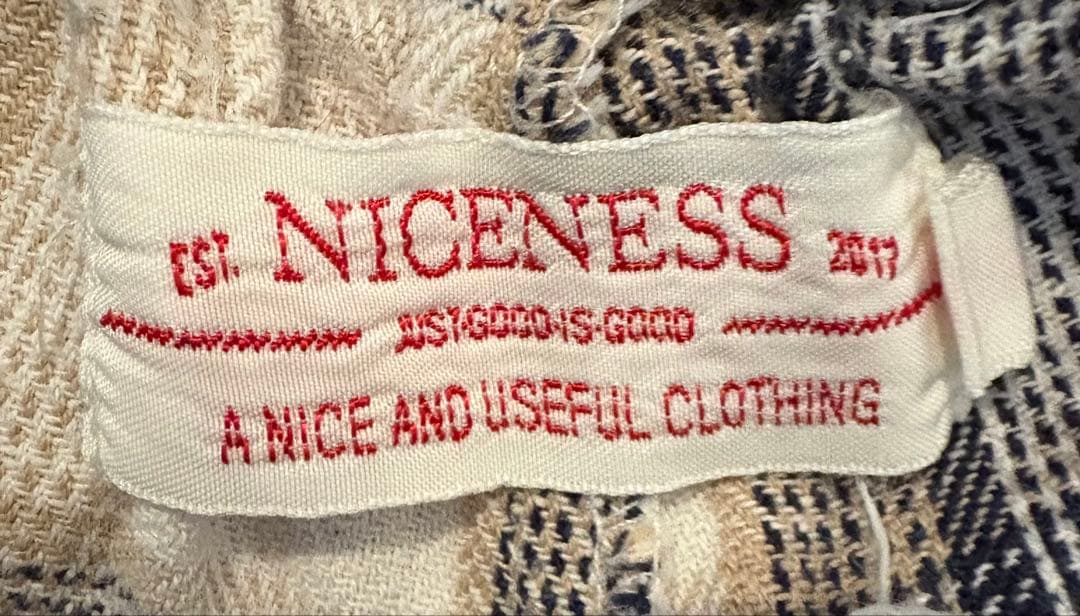 NICENESS コットンシルクハーフパンツ