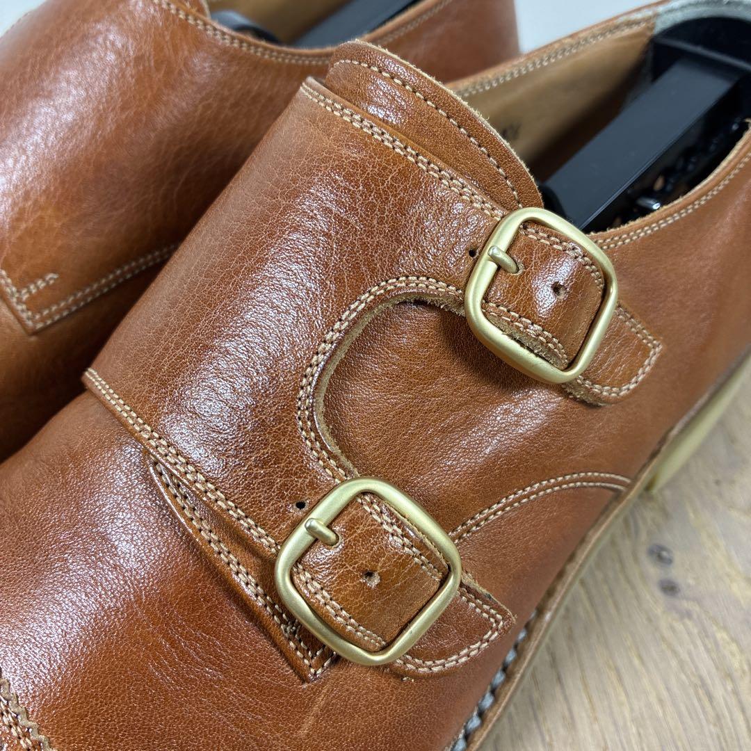 【極美品】スコッチグレイン 栃木レザー ダブルモンクストラップ 24 1/2