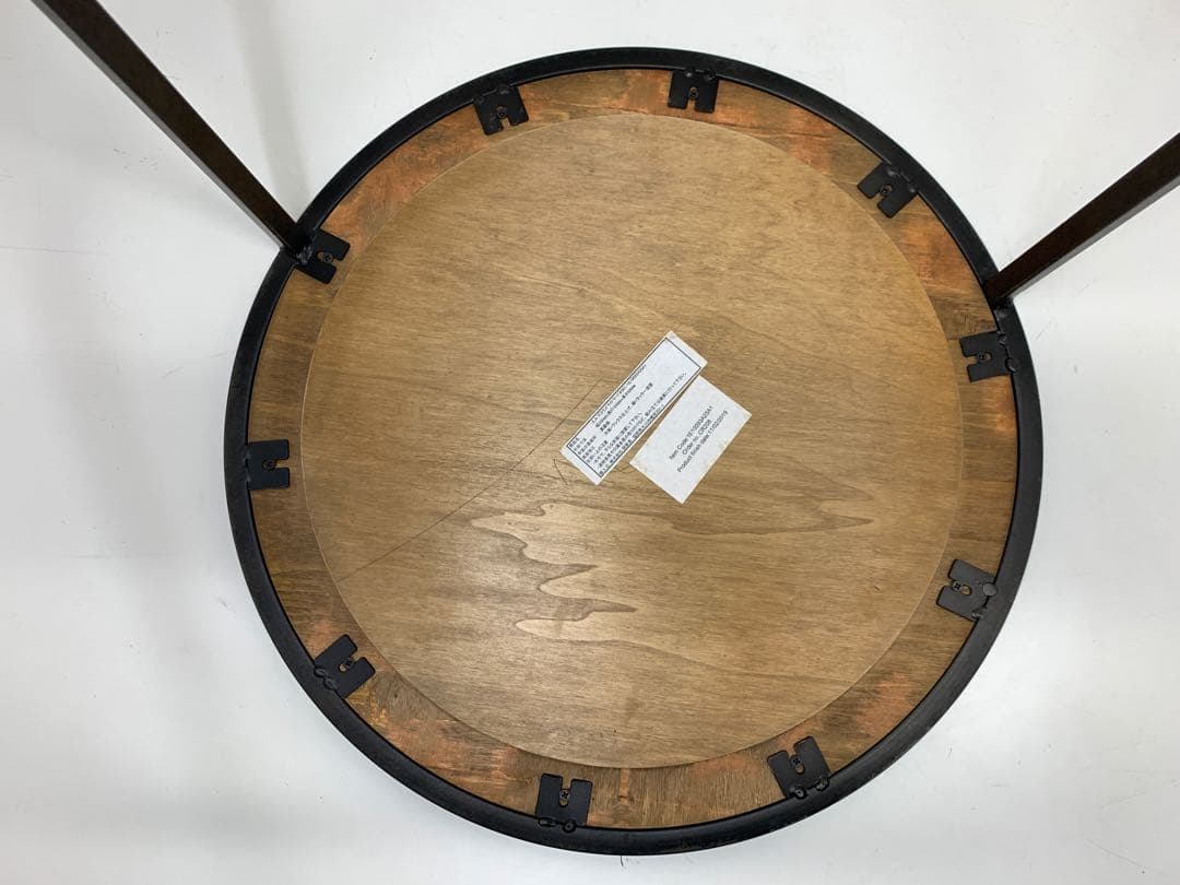 関家具 エルマ ラウンドサイドテーブル50 真鍮板 Φ50cm