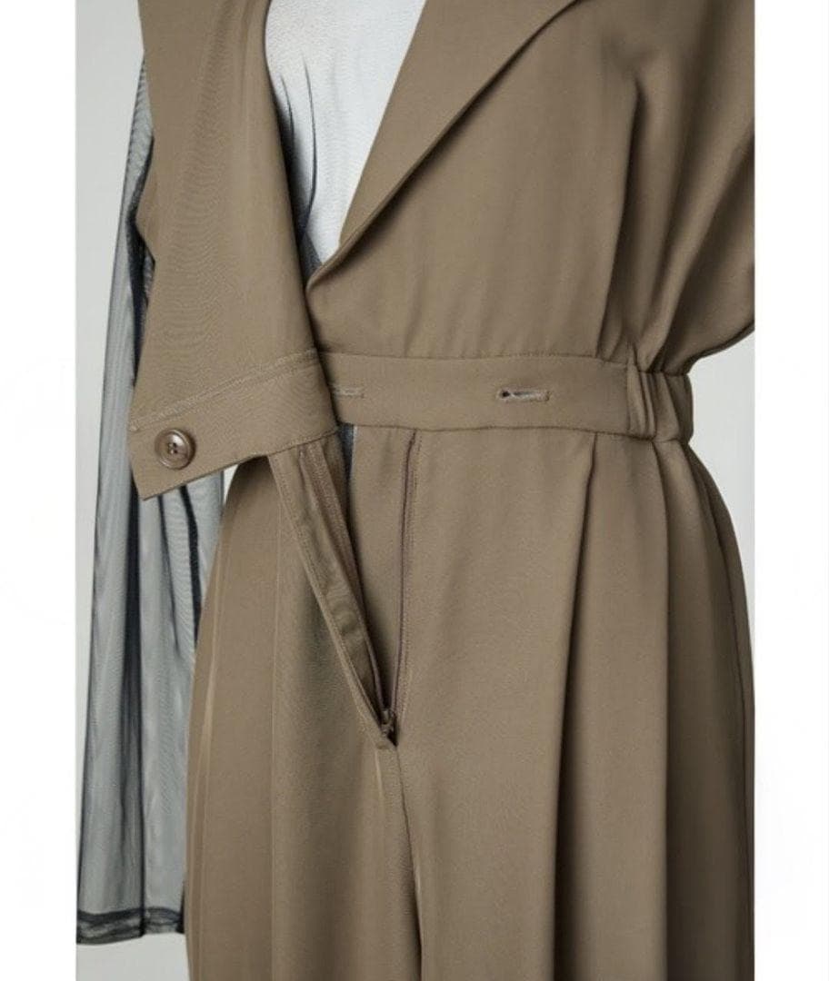 美品 niana ニアナ スタンドアウトカラーオールインパンツL 大きいゆったり