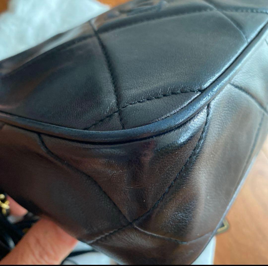 美品　シャネル チェーンショルダー ラムスキン