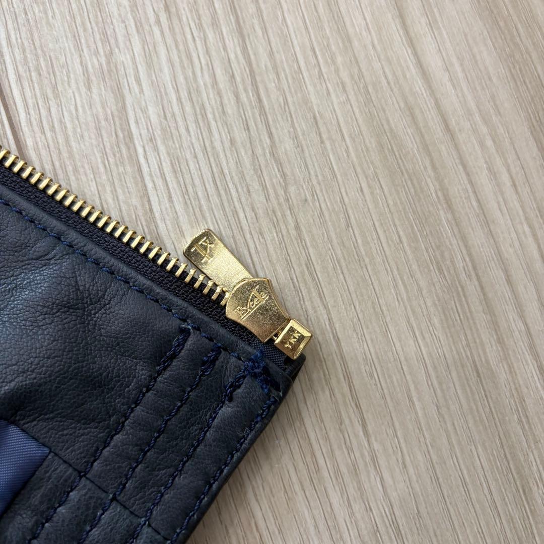 【美品】23AW TOMORROWLAND レザージャケット 40 ネイビー