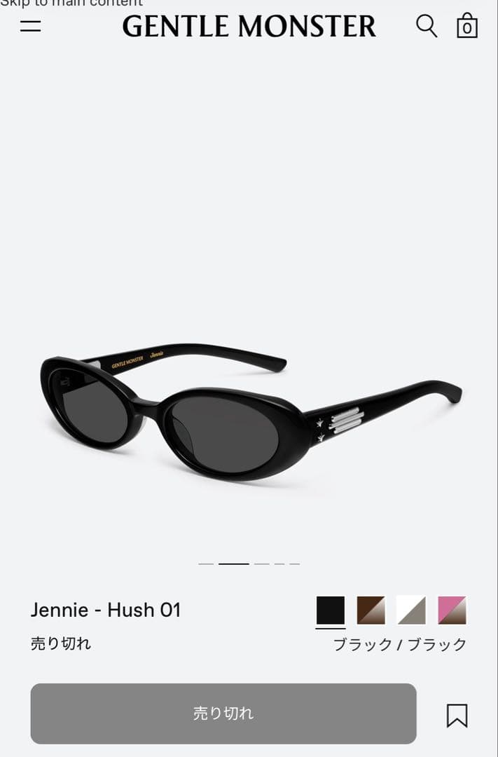ジェントルモンスター　Jennie - Hush 01 サングラス