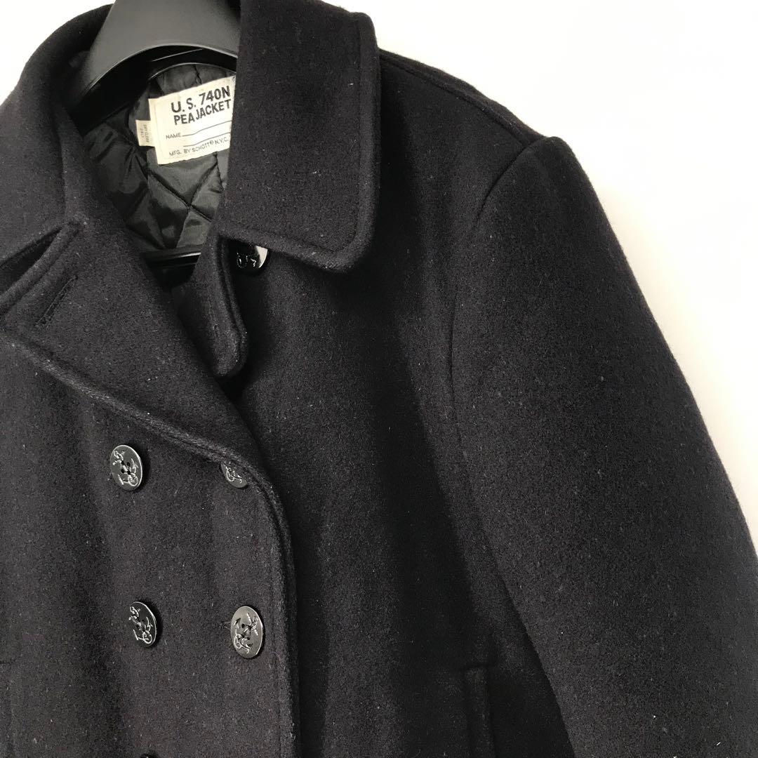 Schott ピーコート 42 ネイビー　アメリカ製