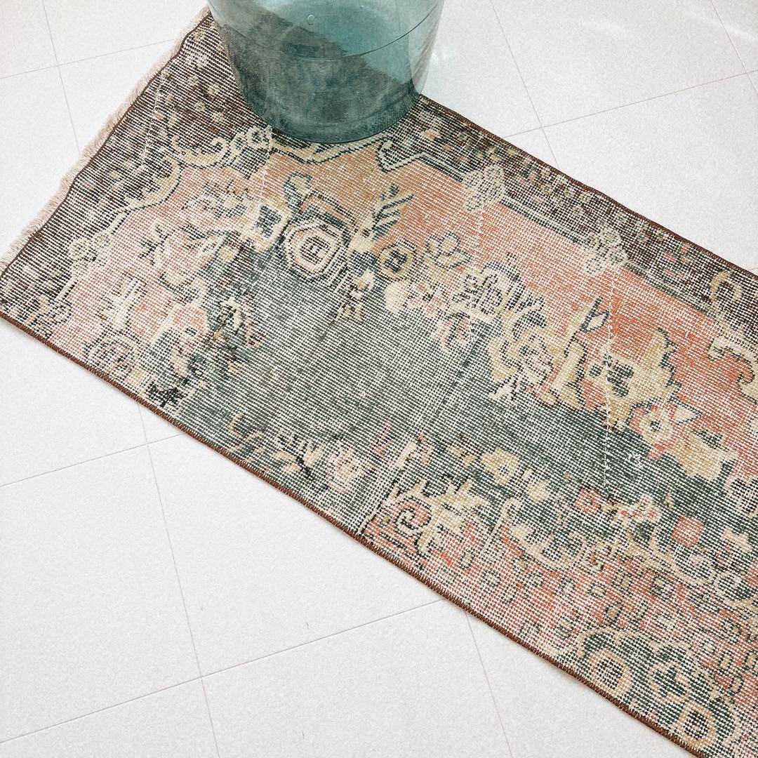 トルコ　ヴィンテージラグ　ランナーラグ