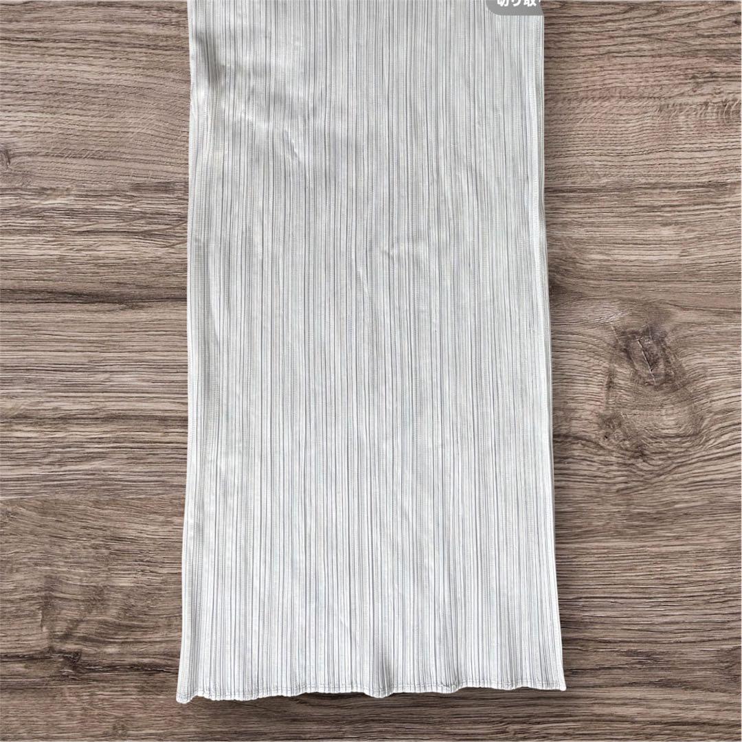 PLEATS PLEASE ロングタンクトップ ノースリーブワンピース グレー