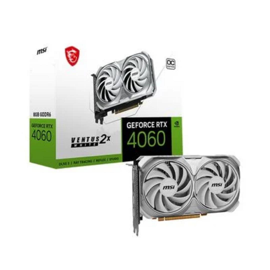 グラフィックボード・グラボ・ビデオカード MSI GeForce RTX 4060 VENTUS 2X WHITE 8G