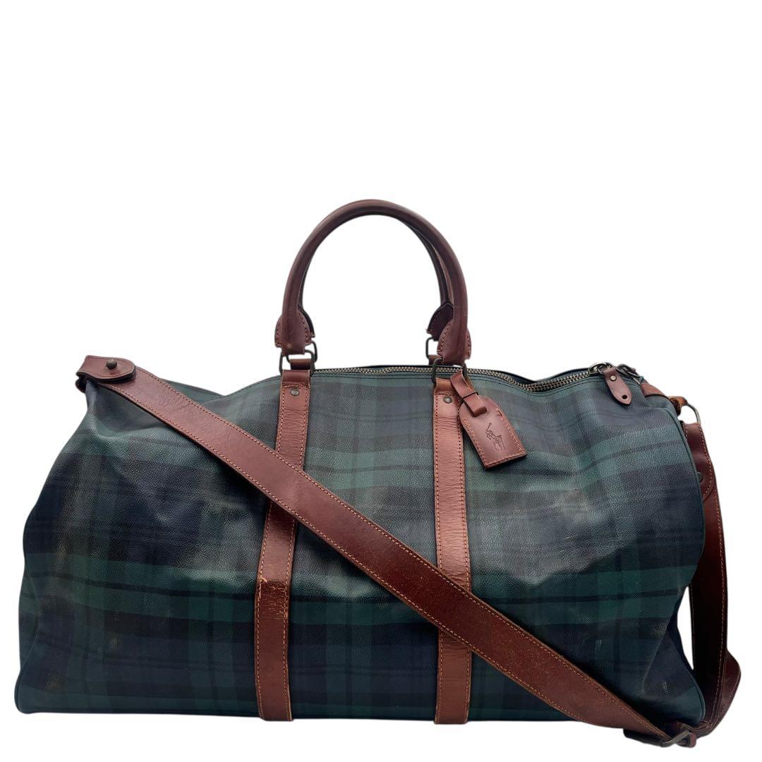 【売り切り価格】RALPH LAUREN ボストンバッグ グリーン レザー