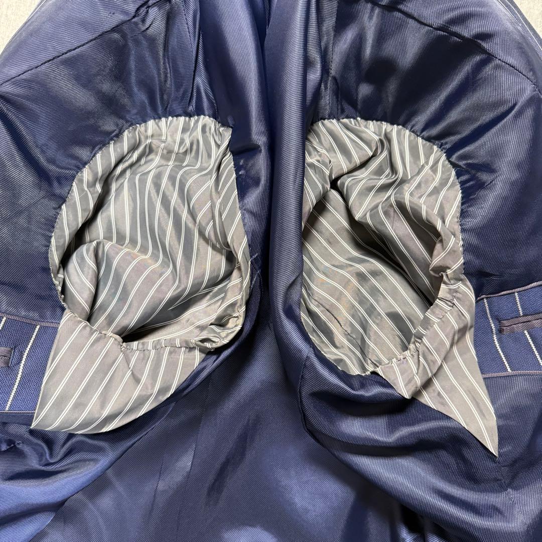 【好デザイン】GARNIER 3ピーススーツ L ネイビー ストライプ