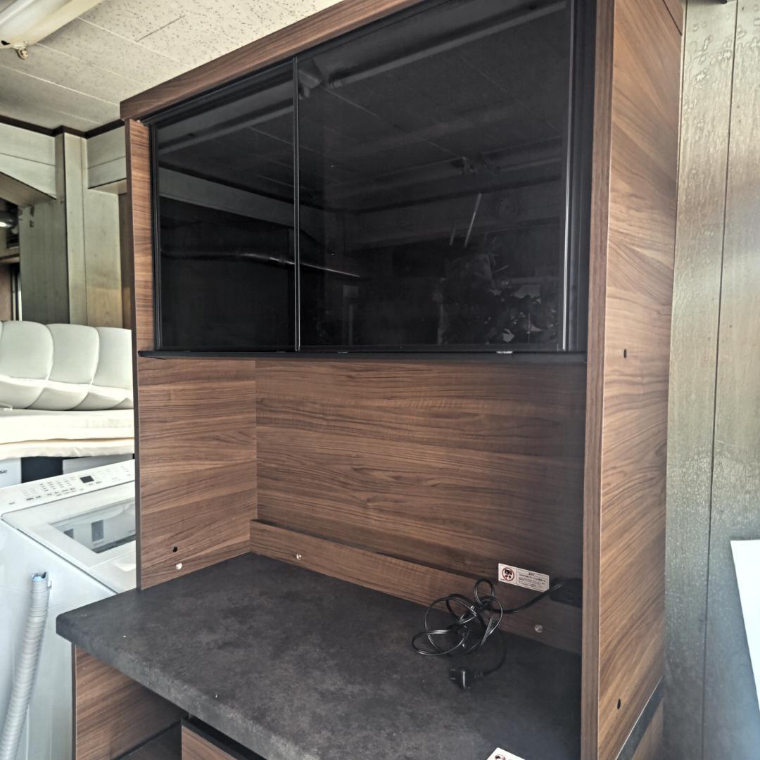 のん 大型食器棚 お洒落 パモウナ 大塚家具 食器棚 ウォールナット