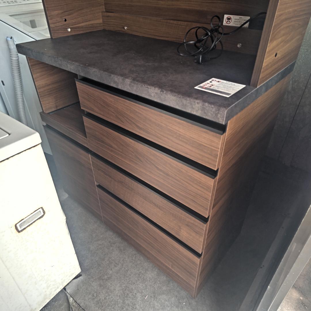 のん 大型食器棚 お洒落 パモウナ 大塚家具 食器棚 ウォールナット