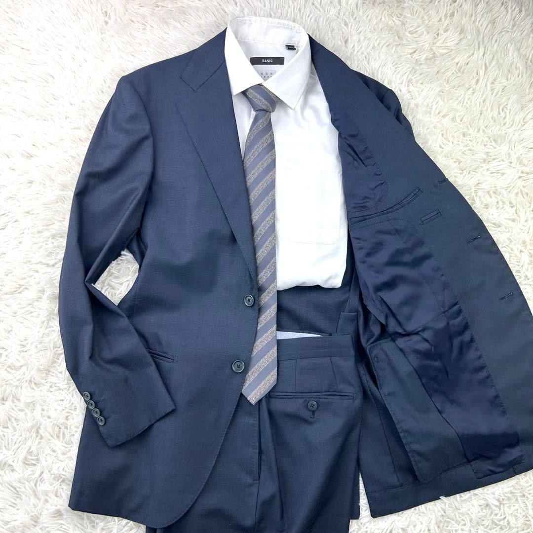 美品✨　BEAMS F ビジネススーツ　セットアップ　キレイめ　ウール　段返り