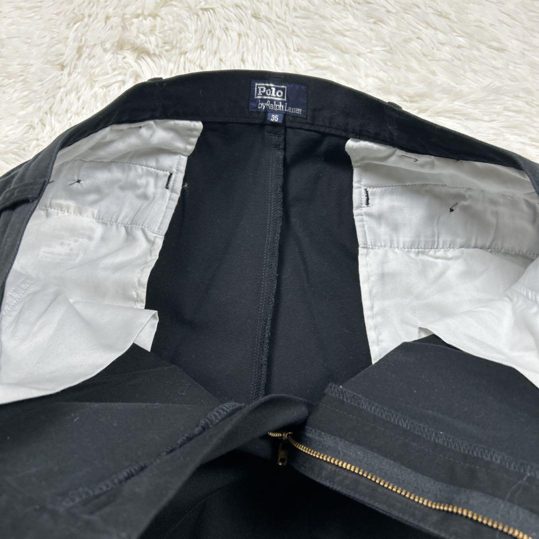 90s 未使用級　ポロバイラルフローレン　クラシックチノ　W35 黒　ブラック
