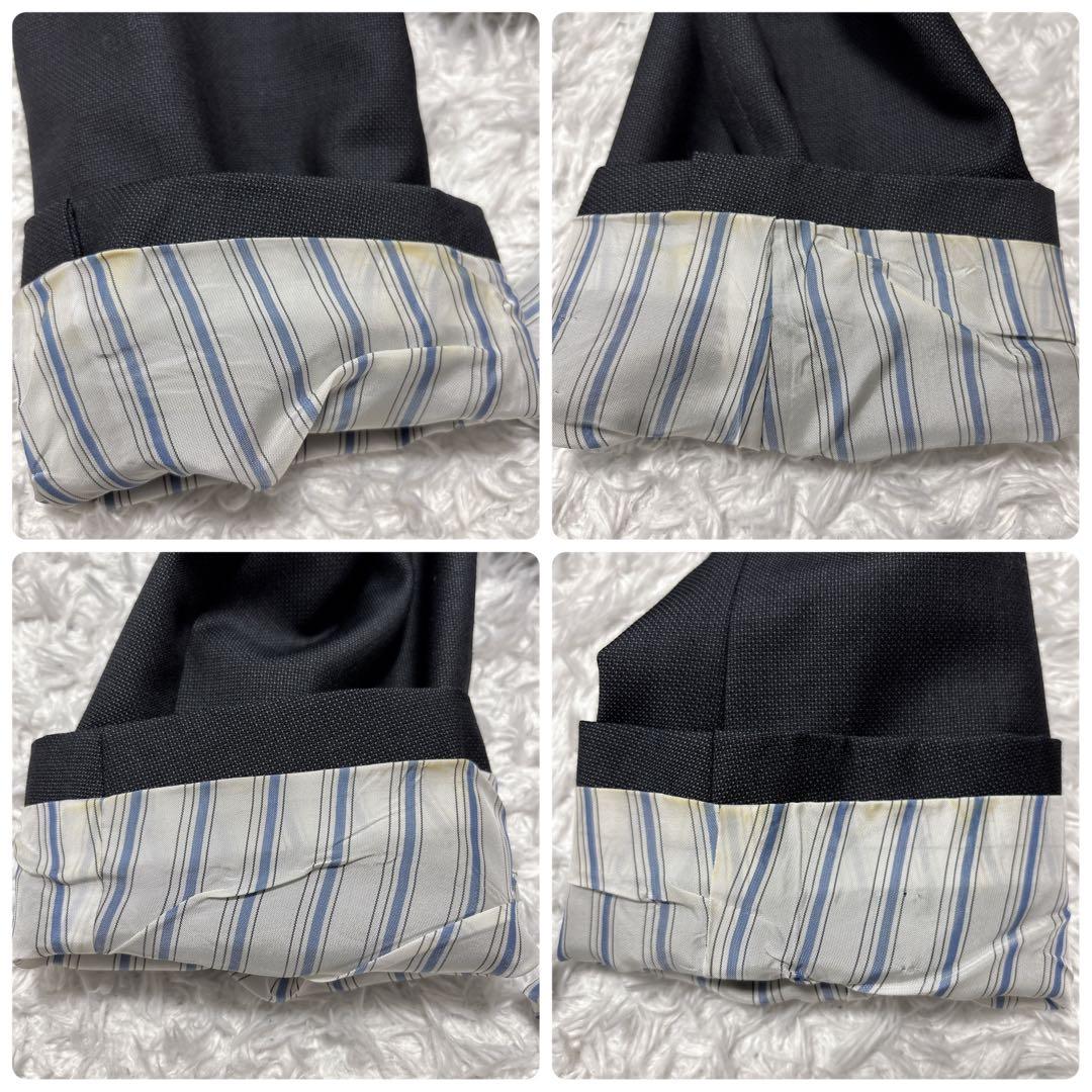 フィンテス 3ピース スーツ セットアップ Super110's 黒 A6 L