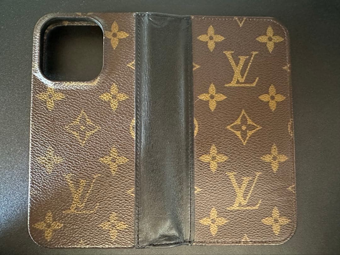 Louis Vuitton iPhone14pro用レザーケース モノグラム