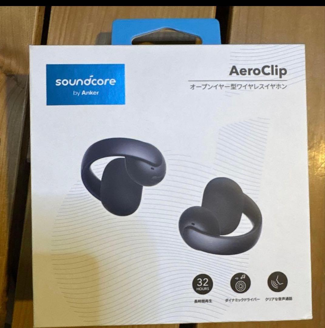 soundcore オープンイヤー型ワイヤレスイヤホン aeroclip 黒
