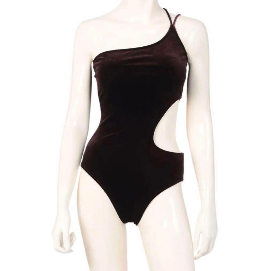 アニュアンス　ベロアワンピース水着