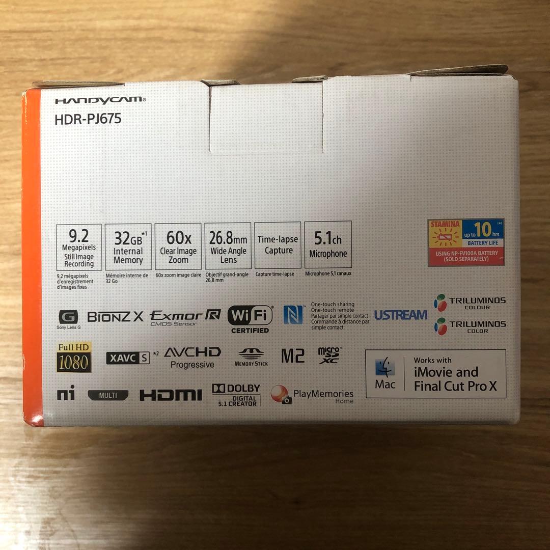 【美品・未使用】SONY ビデオカメラ Handycam HDR-PJ675
