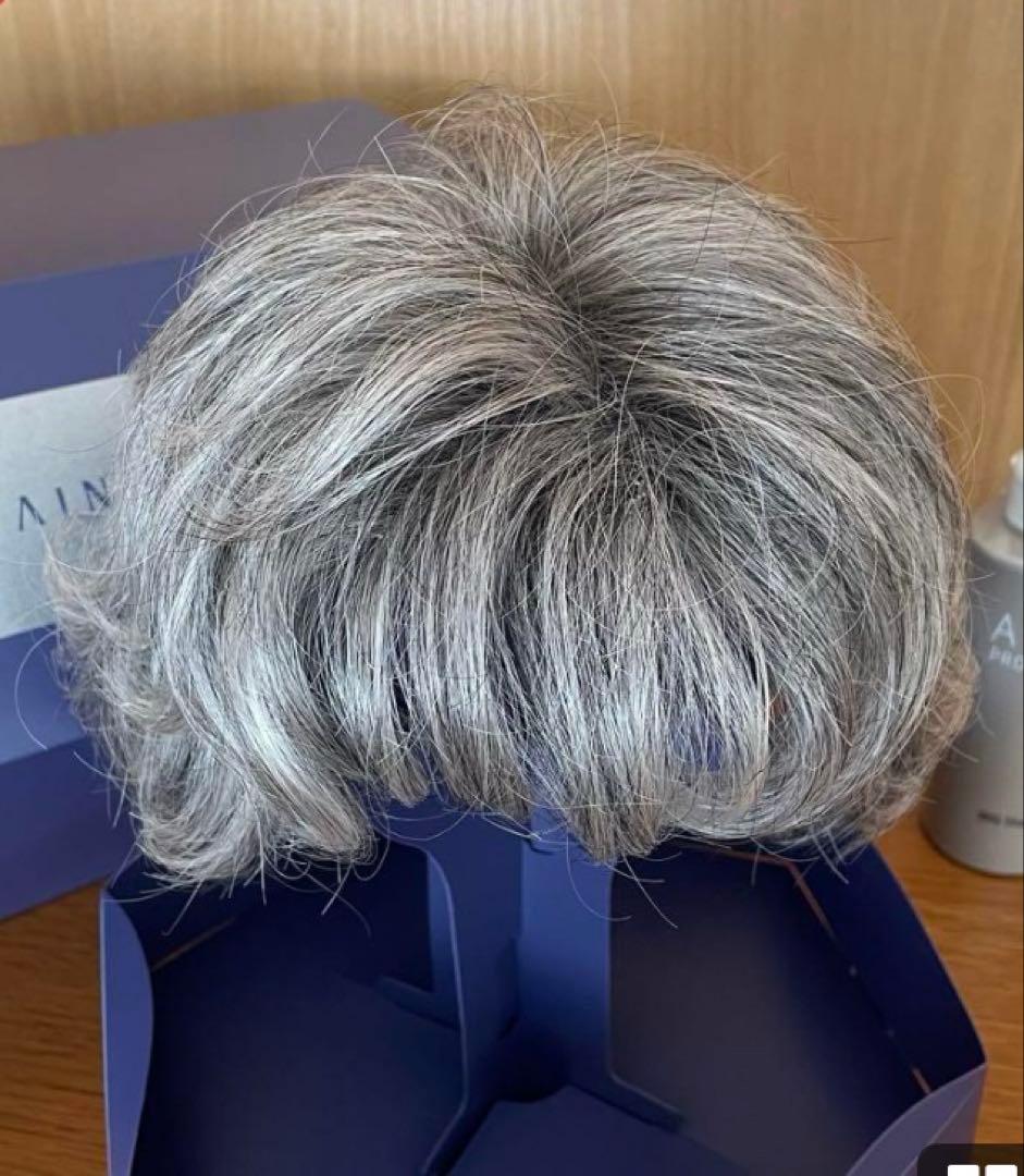 フォンテーヌ　VALAN ショート　高級ウィッグ　人毛ミックス　グレー