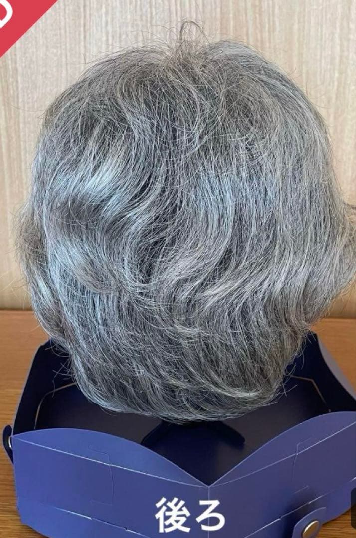 フォンテーヌ　VALAN ショート　高級ウィッグ　人毛ミックス　グレー