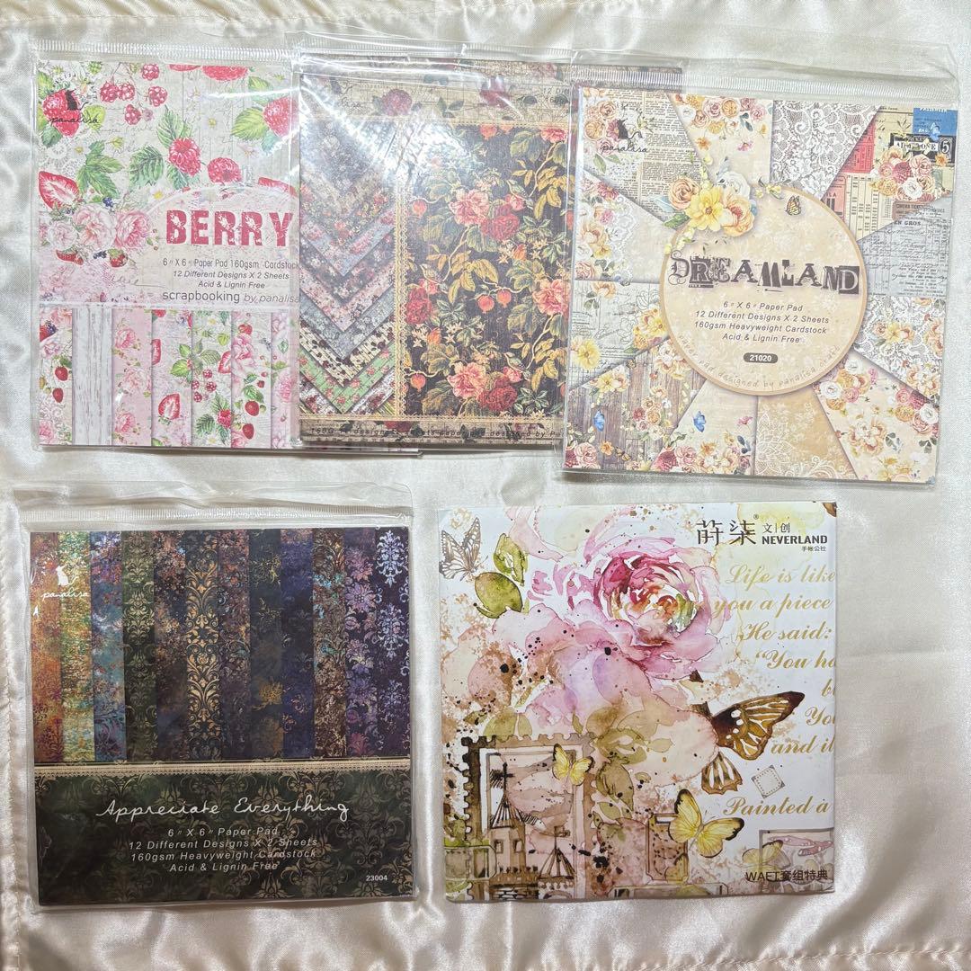 コラージュ素材 まとめ売り 紙もの　メモ 80サイズ段ボールいっぱい