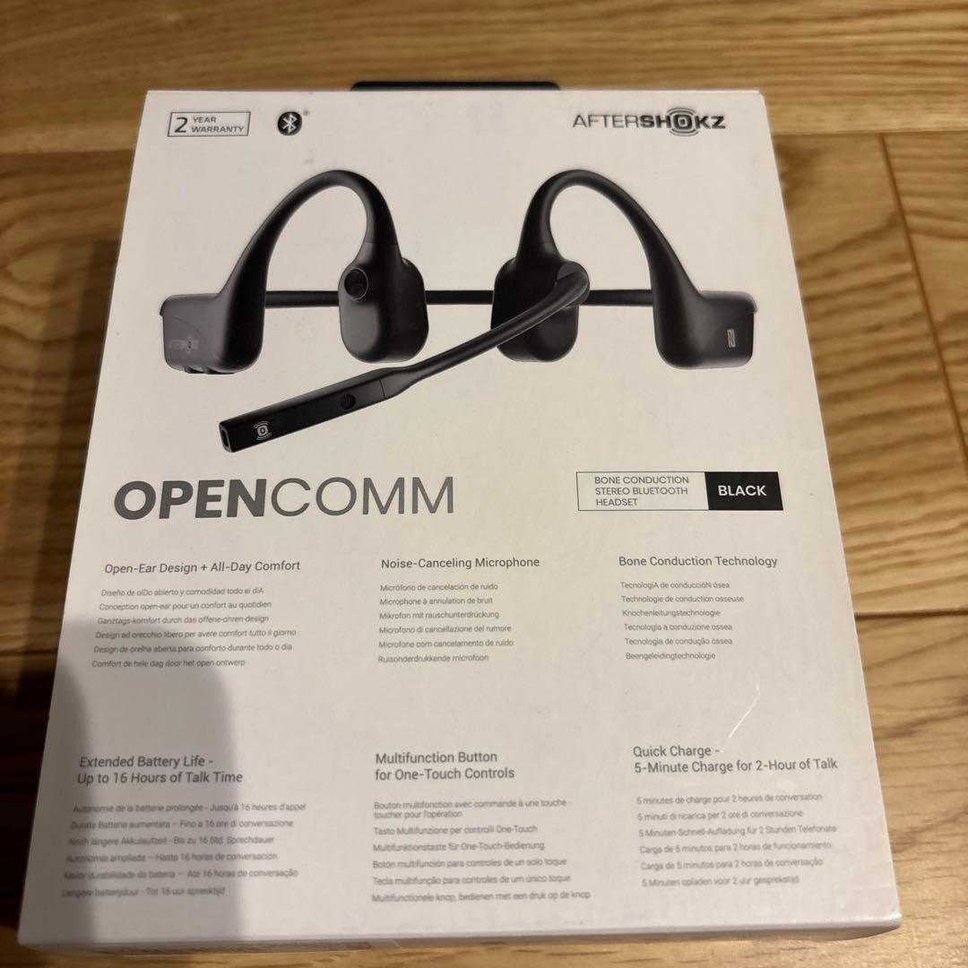 AFTERSHOKZ OPENCOMM 骨伝導イヤホン ブラック