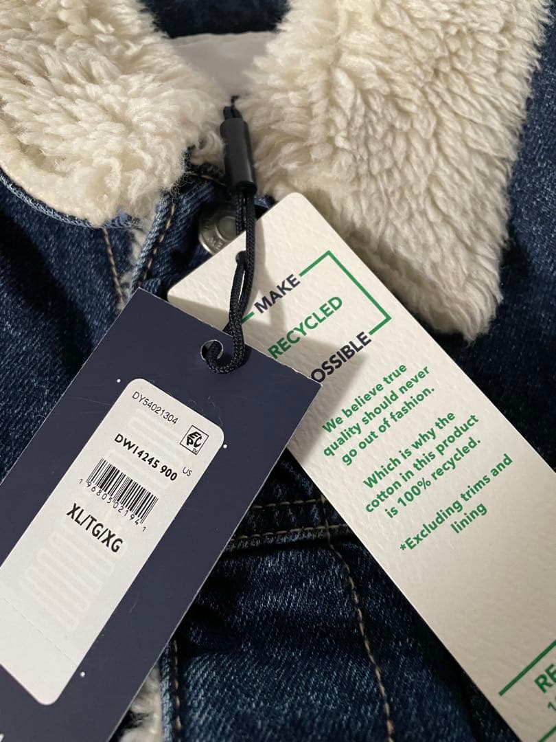 aki　トミーヒルフィガーGジャン　 XL ボア付き　暖かい　トリコロール