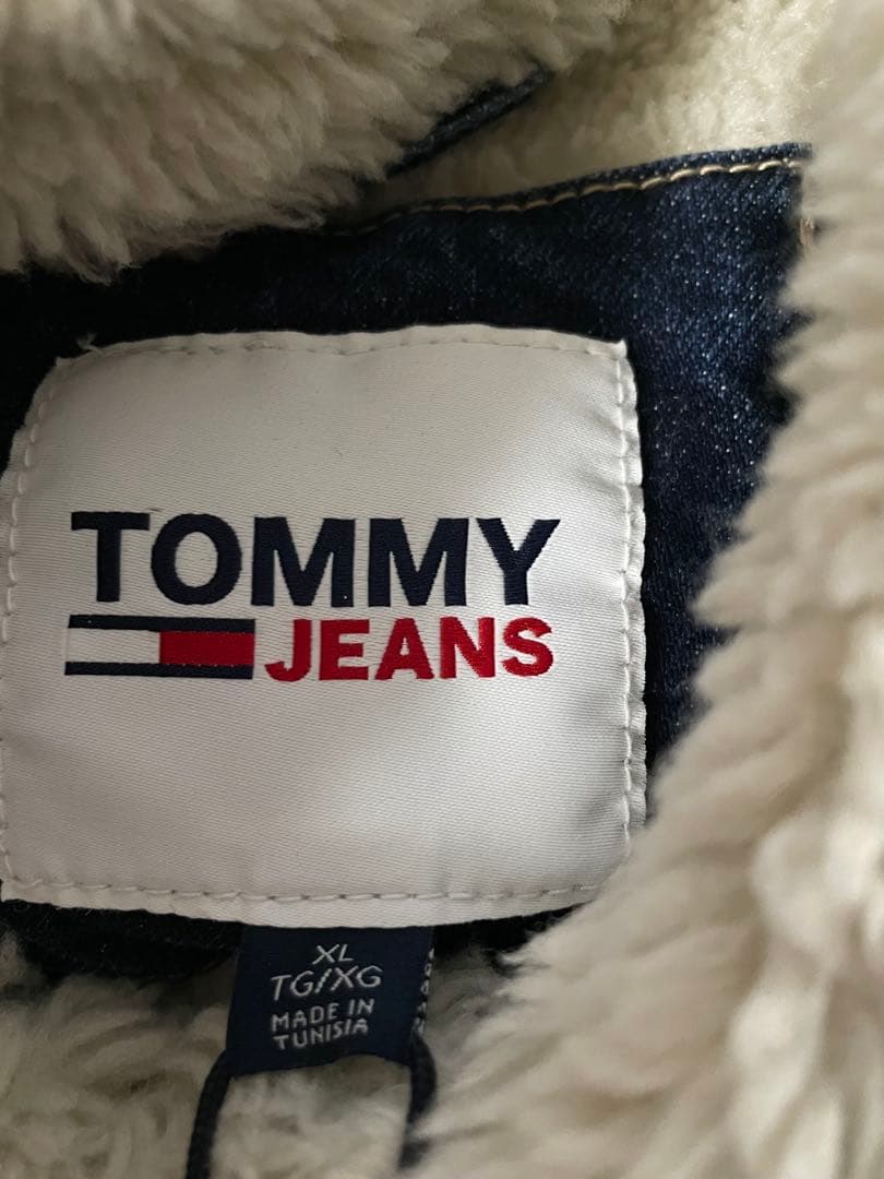 aki　トミーヒルフィガーGジャン　 XL ボア付き　暖かい　トリコロール