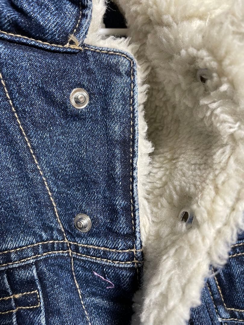 aki　トミーヒルフィガーGジャン　 XL ボア付き　暖かい　トリコロール