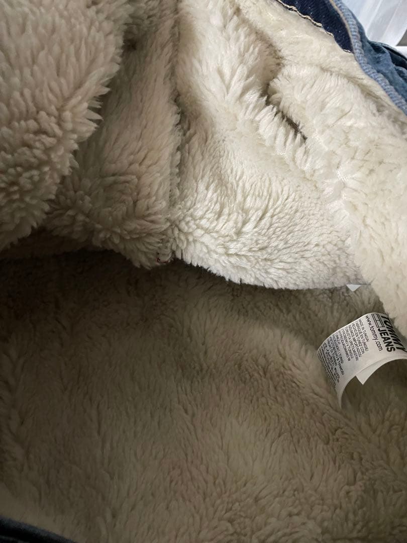 aki　トミーヒルフィガーGジャン　 XL ボア付き　暖かい　トリコロール