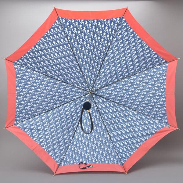 美品◇クリスチャン・ディオール トロッター 折りたたみ傘 カバー付き ネイビー