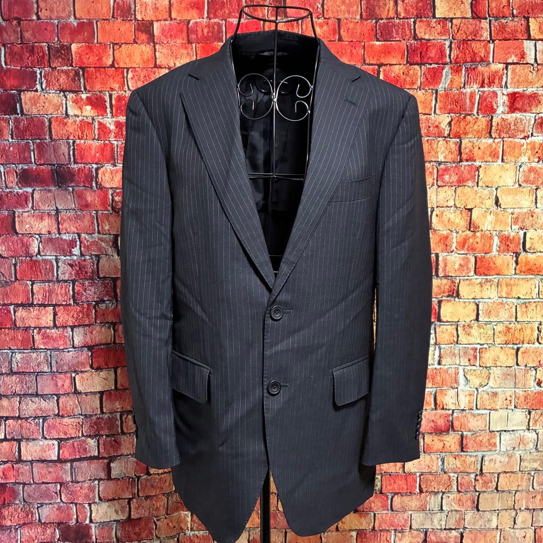 極美品☆ミツミネ　高級ウール100% スーツセットアップ AB4 ダークグレー