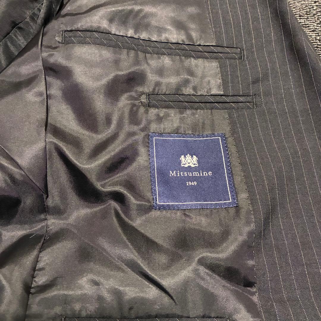 極美品☆ミツミネ　高級ウール100% スーツセットアップ AB4 ダークグレー