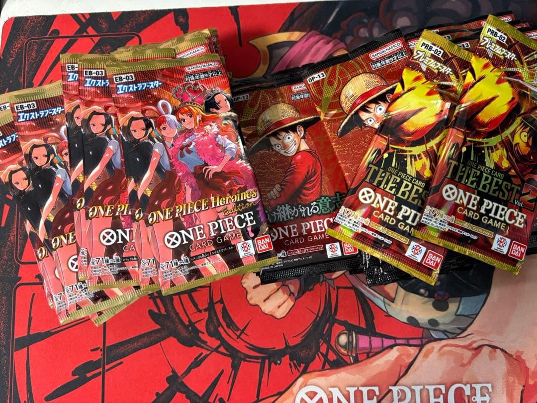 ワンピースカード　未開封　重量サーチ済み　パックセット　受け継がれる意志など