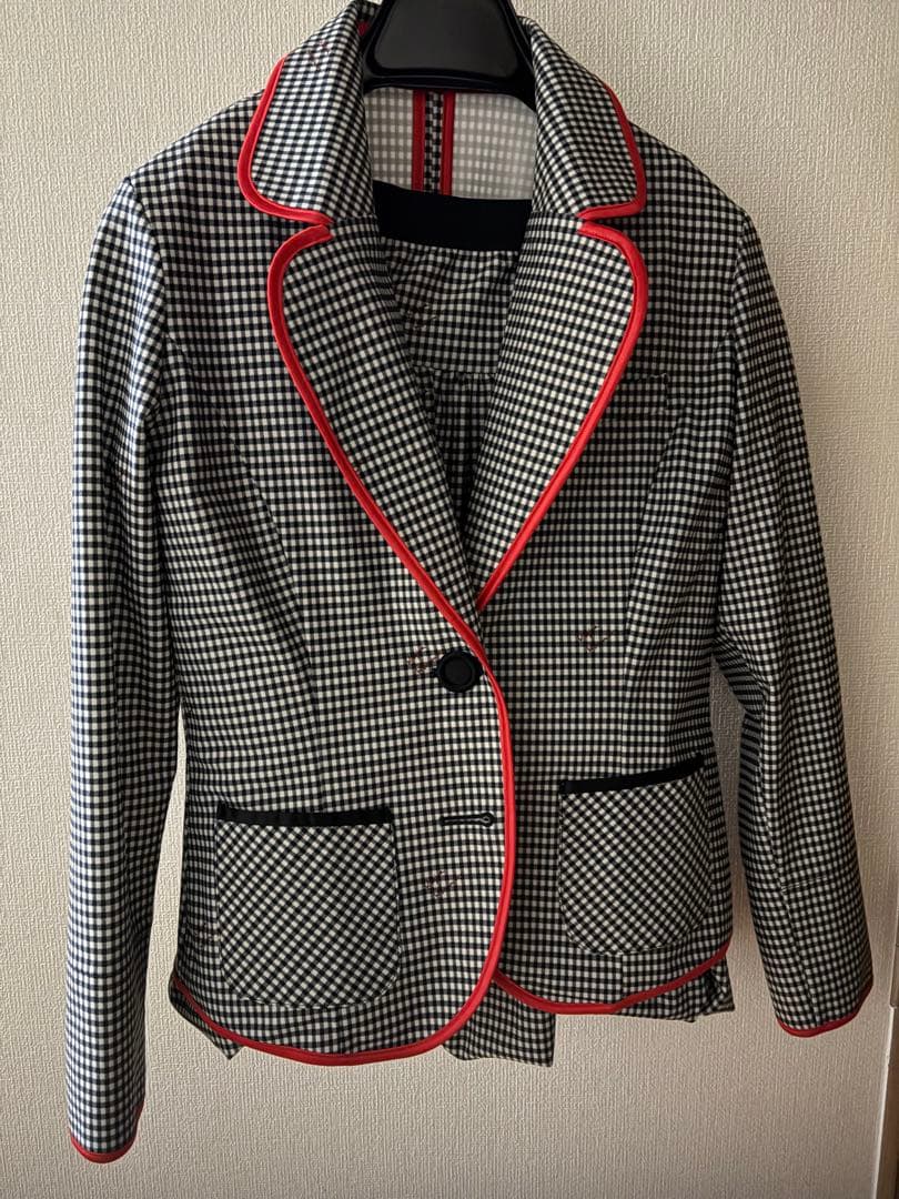 REGINA ROMANTICO チェック柄ジャケット・スカートセット 38